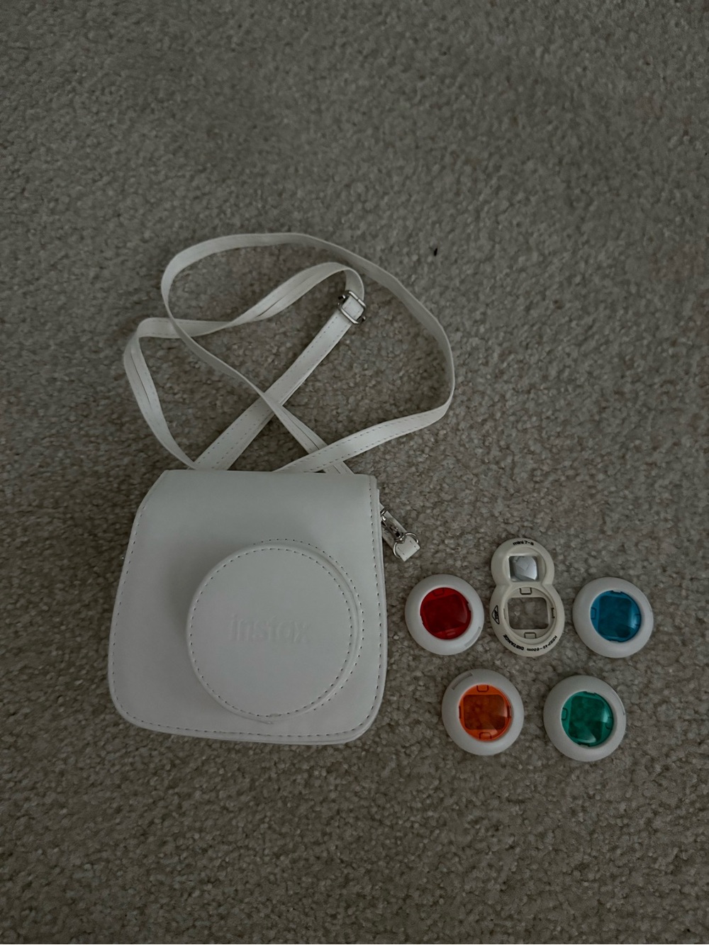 Fujifilm White Instax Mini Carry Case with Color Lens Filters